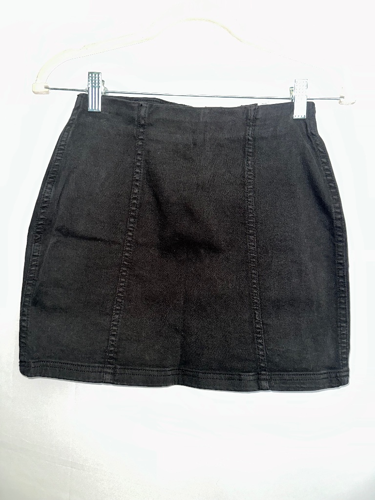Full Tilt | Black Denim Mini Skirt | Xs